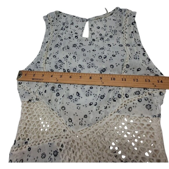 Anthropologie Floreat Dress Women's 6 White Windswept Crochet‎ Sheer Cottagecore - Picture 15 of 15